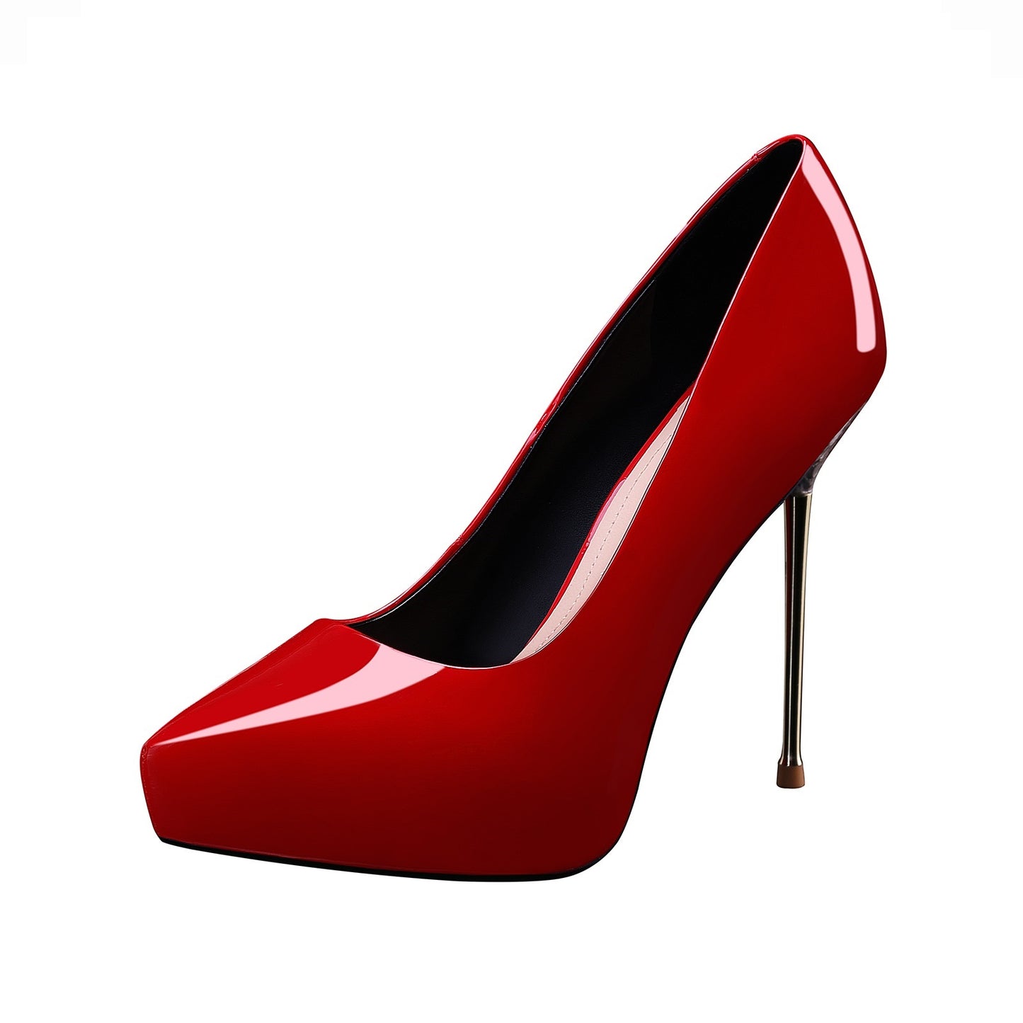 Women's Dressy Comfortable Platform High Heel Pumps Shoes with Patent Leather
