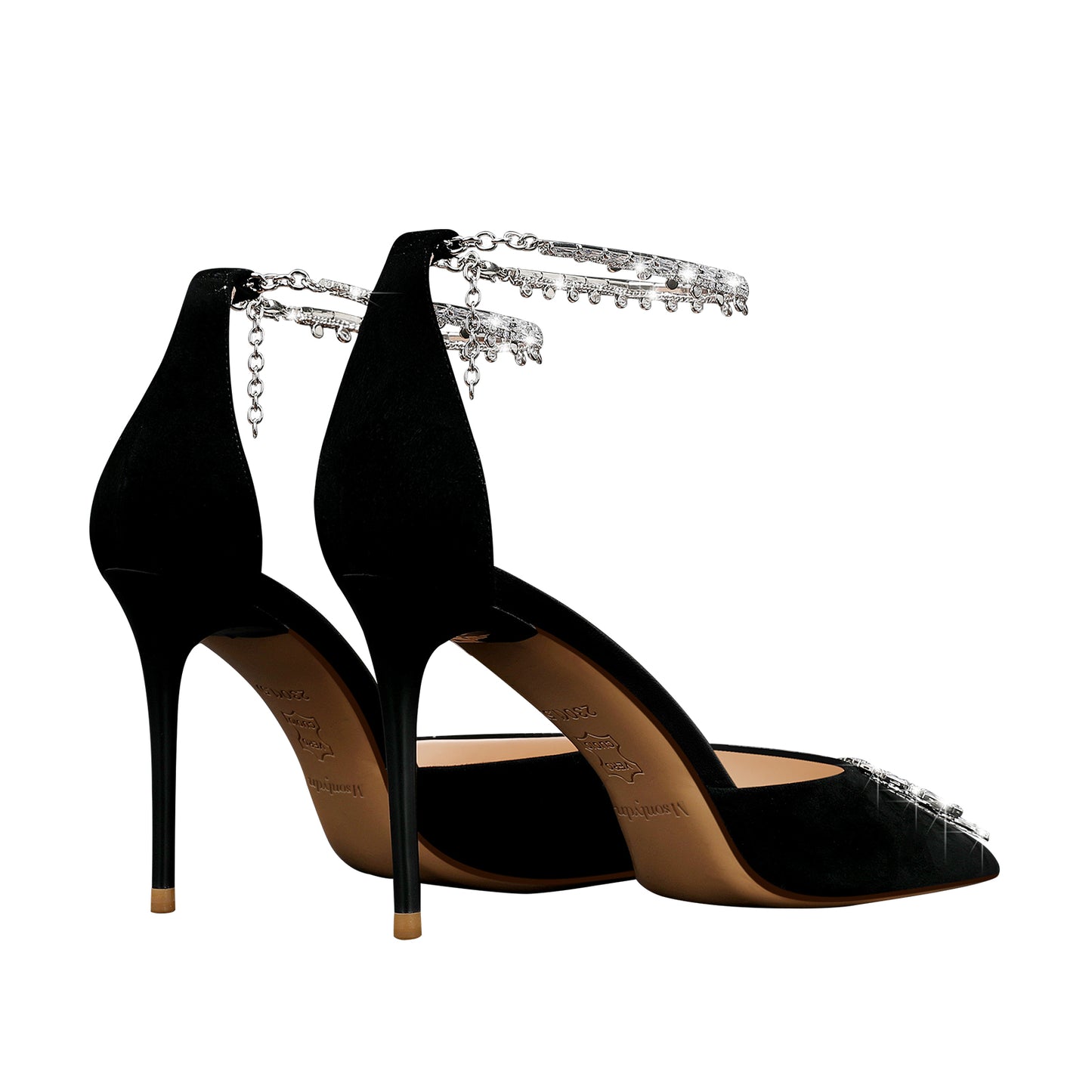 Leather High Heels, Bow Tie Sandals & Pointed Toe Stiletto Heels