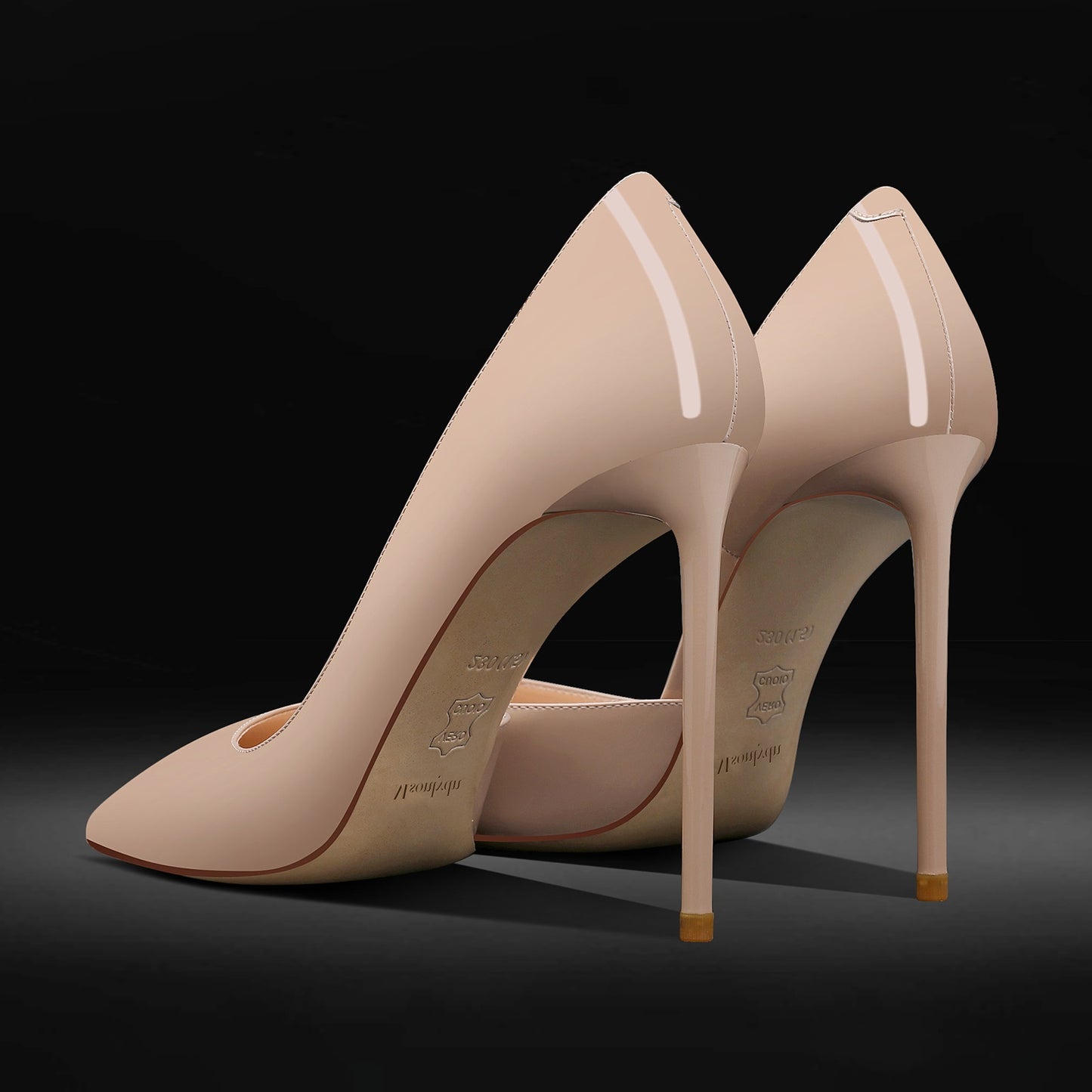 Women's Leather Stiletto Heels and Pumps, Comfortable Sexy