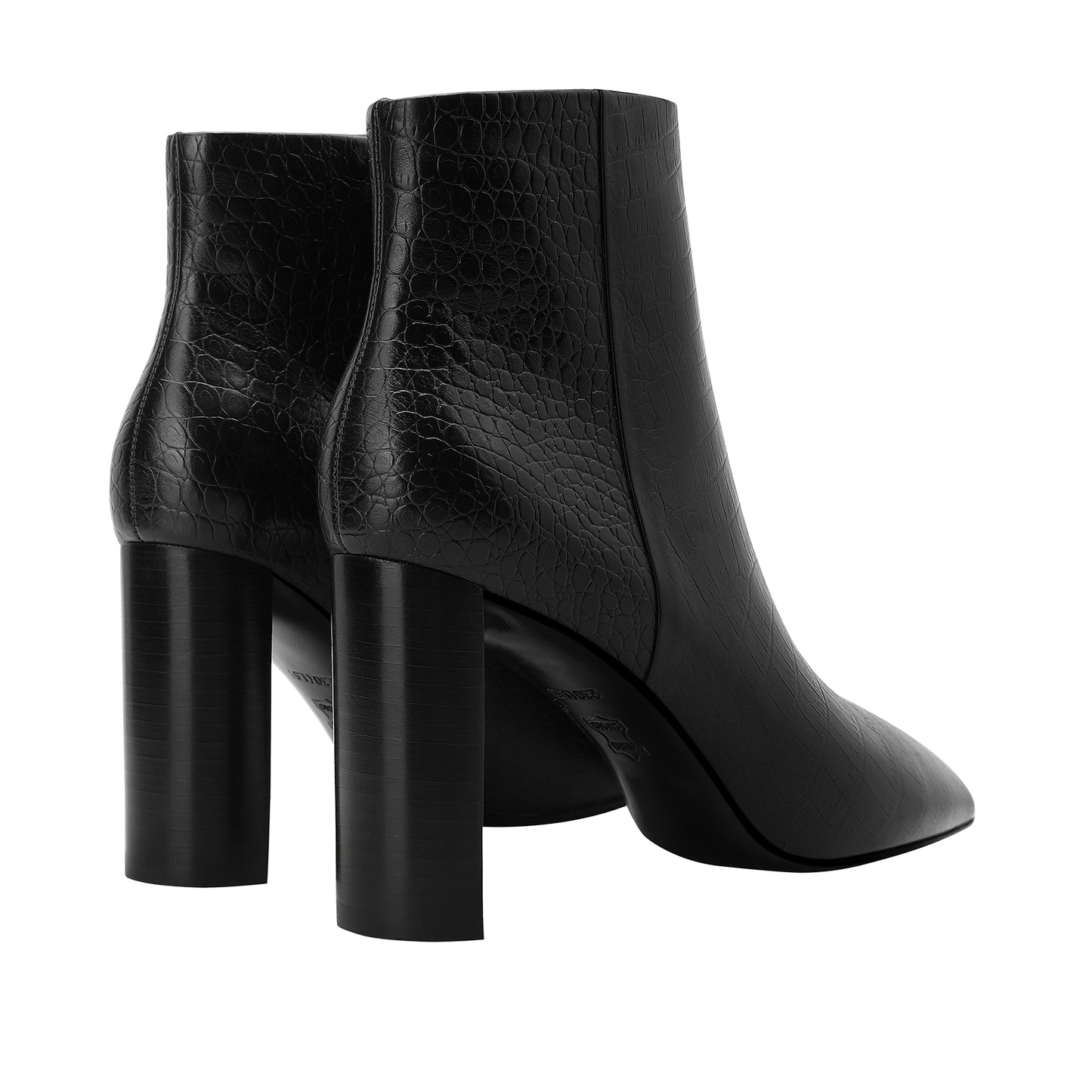 Women's Real Leather Ankle Booties with Chunky Heels: Stylish & Comfortable Zip-Up Pointed Toe Boots