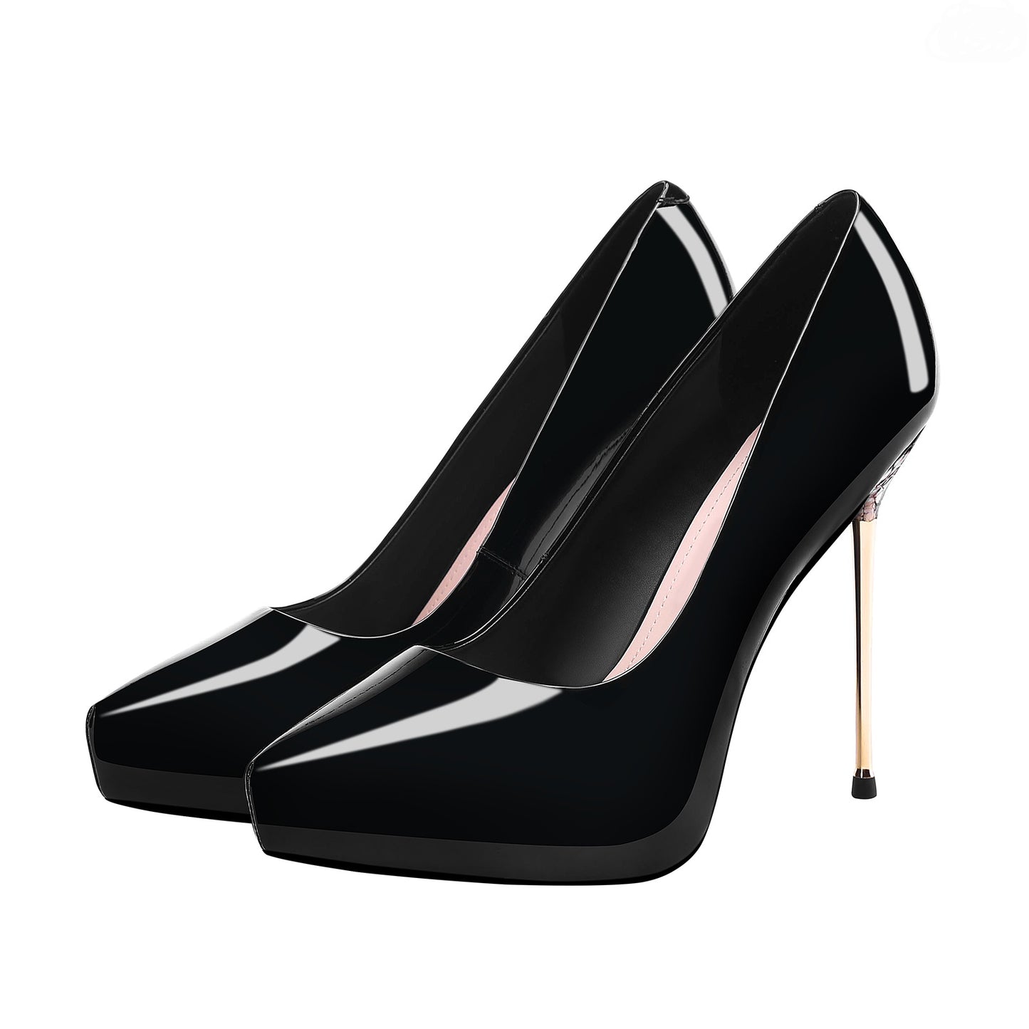 Women's Dressy Comfortable Platform High Heel Pumps Shoes with Patent Leather